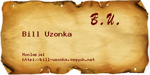 Bill Uzonka névjegykártya